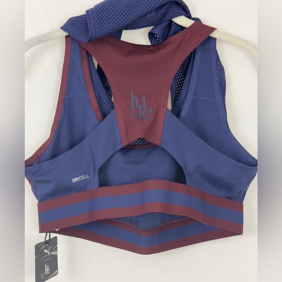 Puma - June Ambrose Dora Bra Patriot Blue with Burgundy Accent Trim Larg… - Picture 12 of 15